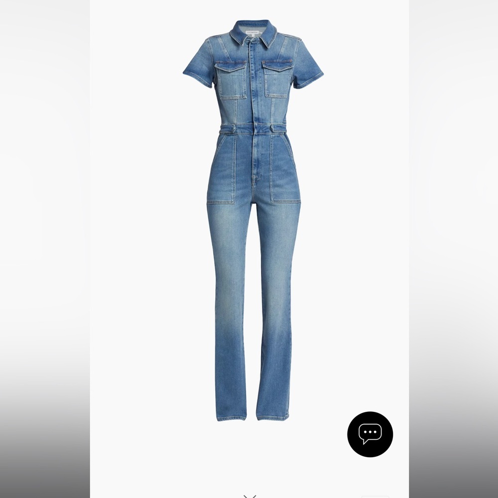 Good American "Fit for success stretch denim jumpsuit"